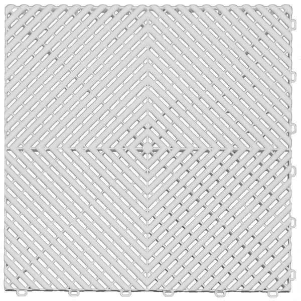 Arctic white color option for swisstrax garage floor tiles
