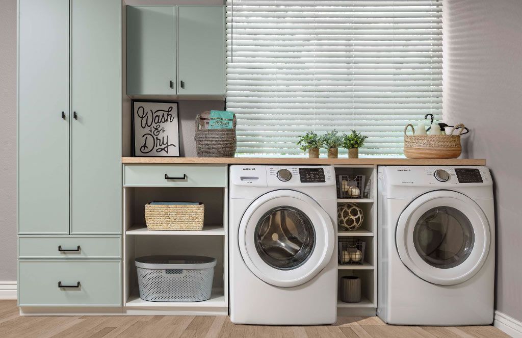 Custom Laundry Room Storage System Installation