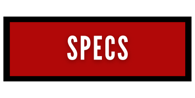 A red rectangular button with a thick black border, containing the white text