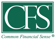 Logo for Common Financial Sense: white