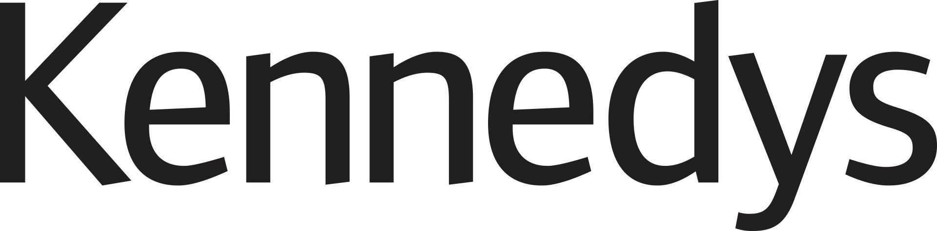 Kennedys logo in black lowercase lettering on a white background