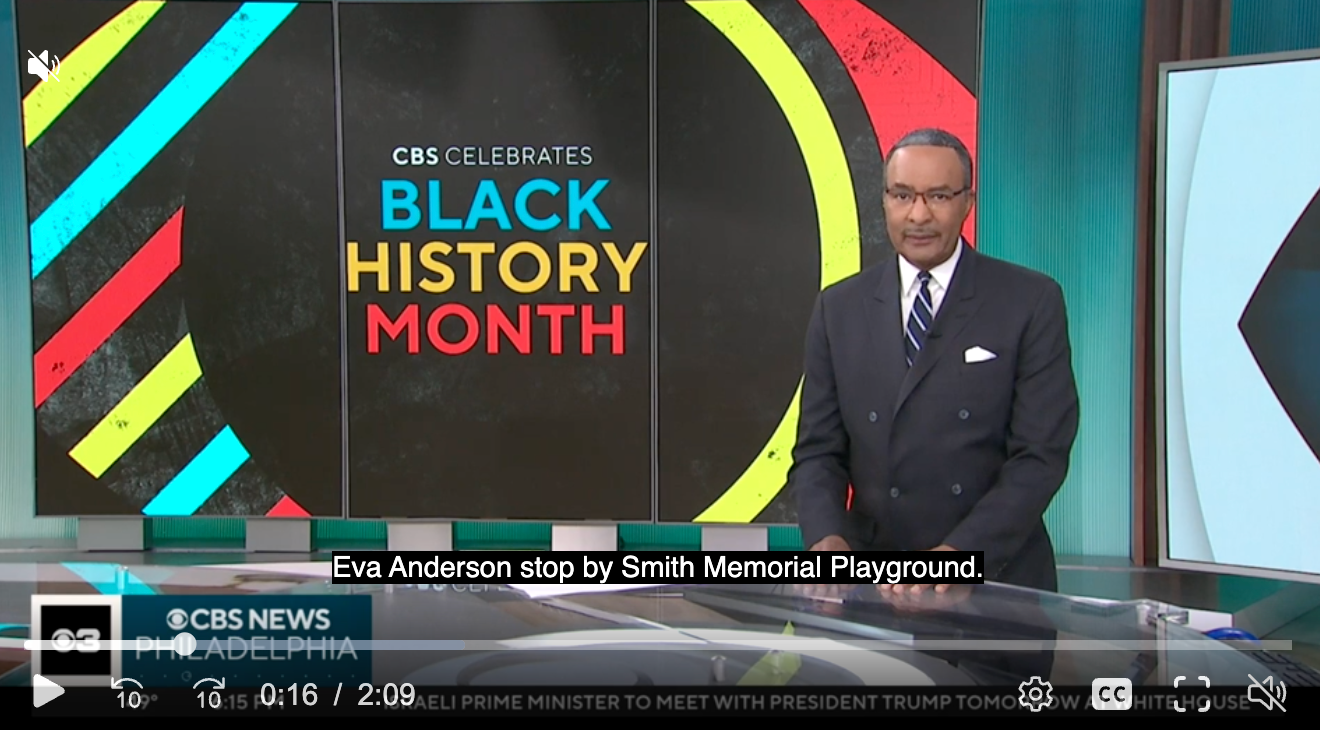 CBS News studio screen reading “Black History Month” beside a news anchor.