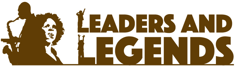Brown “Leaders and Legends” logo with two silhouetted figures