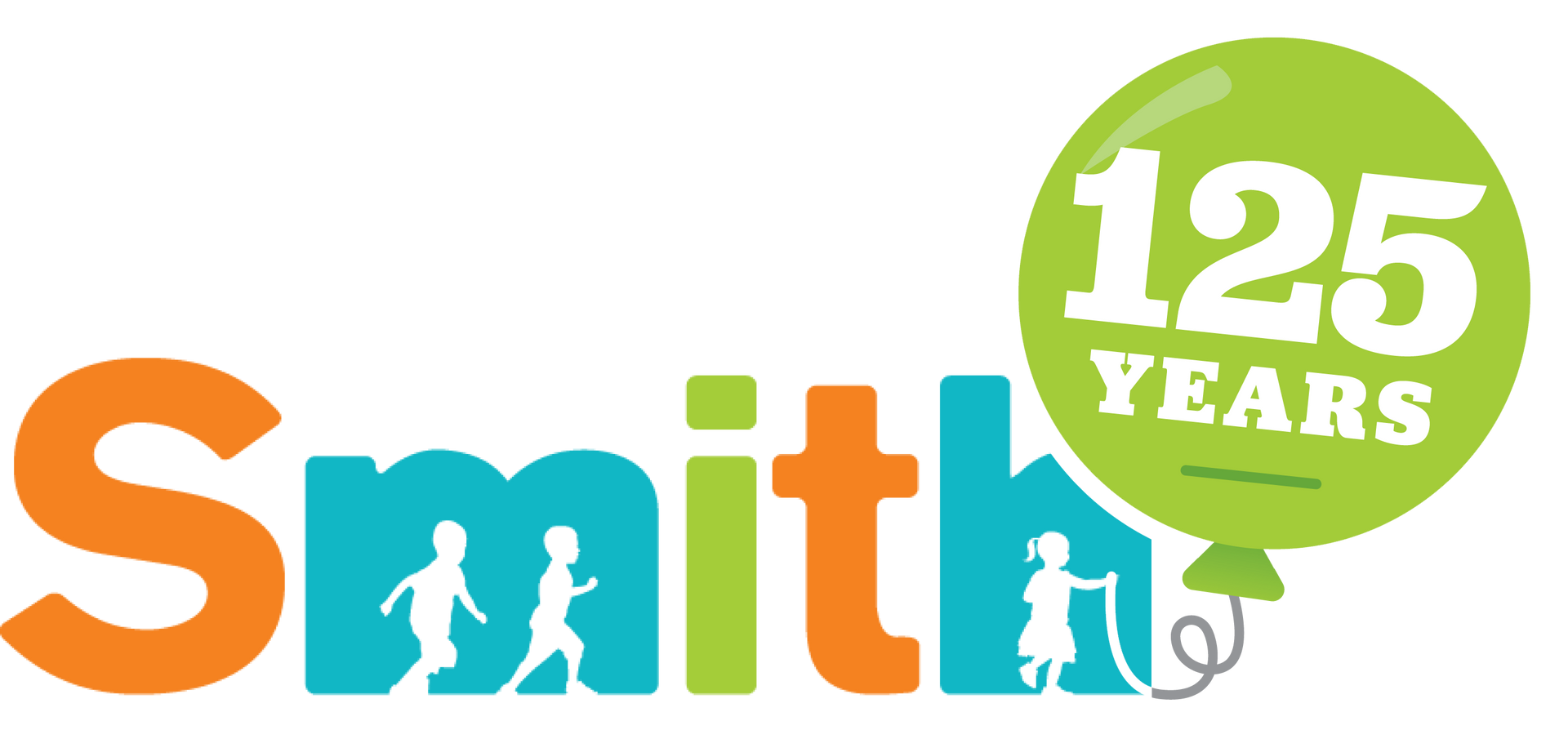 Smiling logo with orange and blue “Smit” and green “125 years” badge