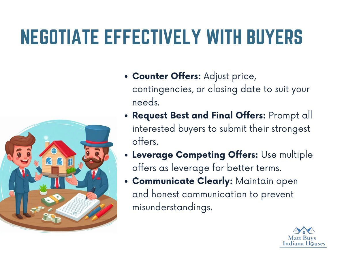 infographic illustration on negotiate effectively with buyers