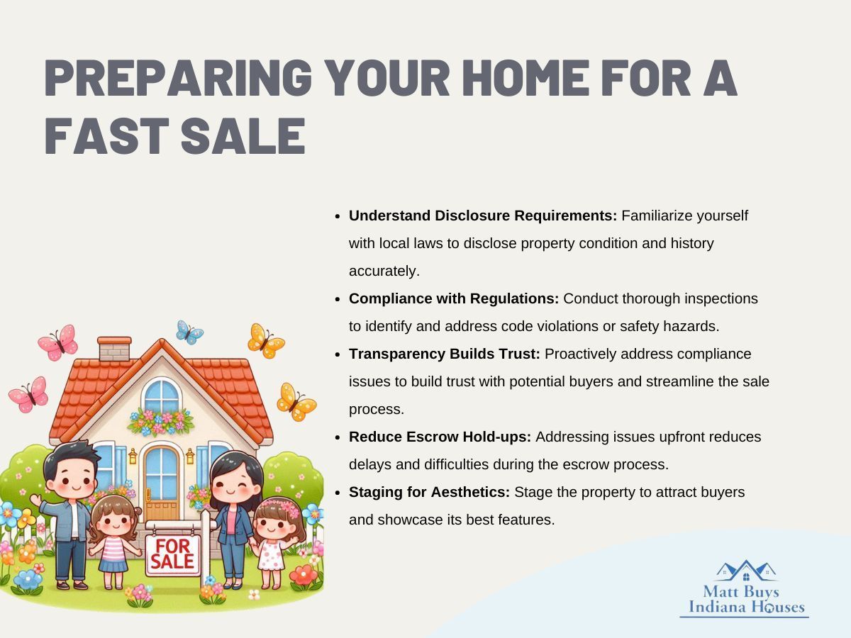 infographic illustration on preparing your home for a sale