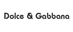 Dolce & Gabbana logo in black text on a white background.