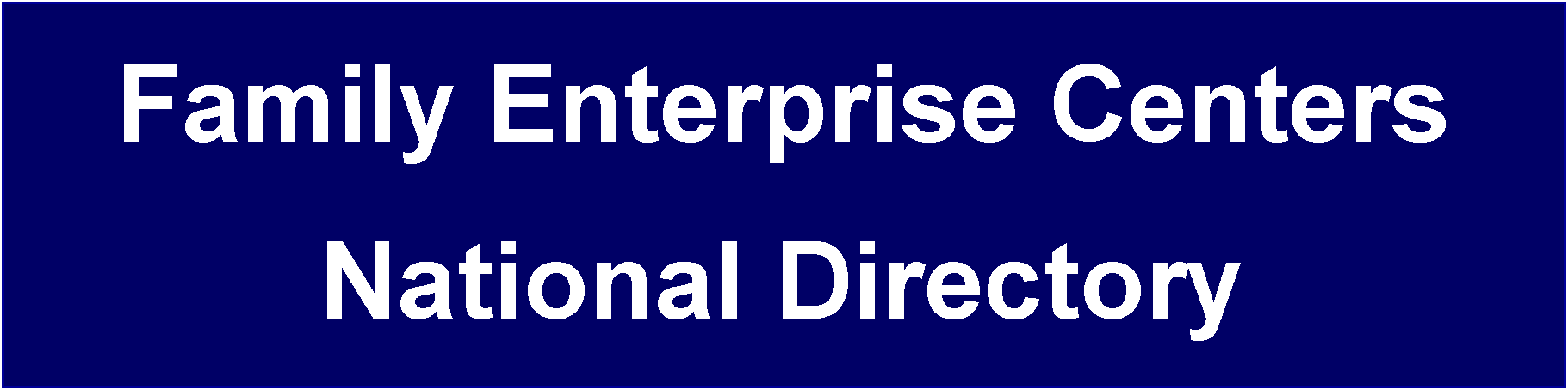 Family Enterprise Centers National Directory