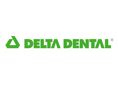 Delta Dental logo: Green triangle with text