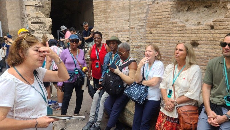Touring the Colosseum in Rome