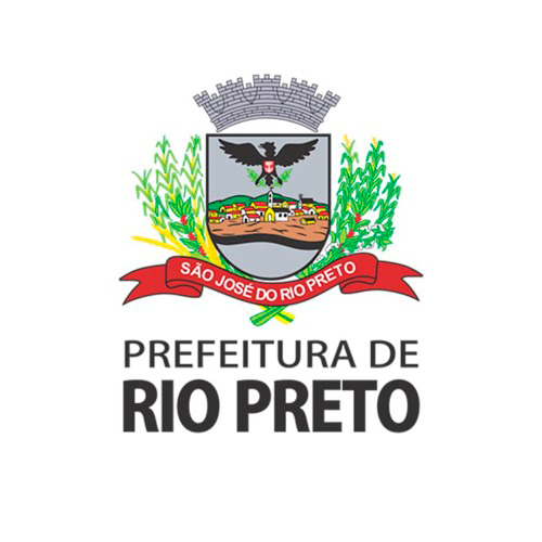 O logotipo da prefeitura do rio preto é um brasão com uma águia.