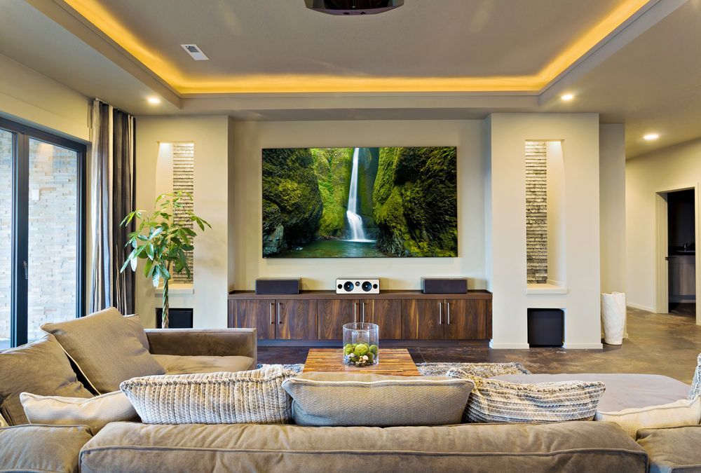 Living Room With Large Tv — Atherton Decor Centre In Ravenshoe, QLD