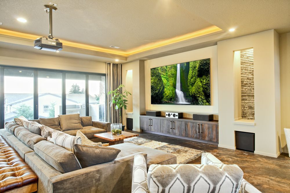 Living Room With Large Screen — Atherton Decor Centre In Ravenshoe, QLD