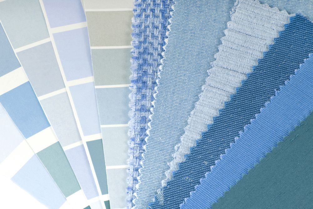 Color Swatches and Fabric Samples in Shades of Blue and Gray — Atherton Decor Centre In Malanda, QLD