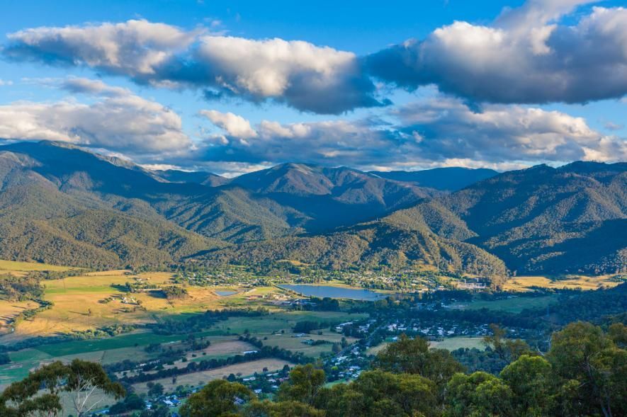 A View of a Valley Surrounded by Mountains and Trees on a Cloudy Day — Bonanno's Menswear in Heathcote, NSW