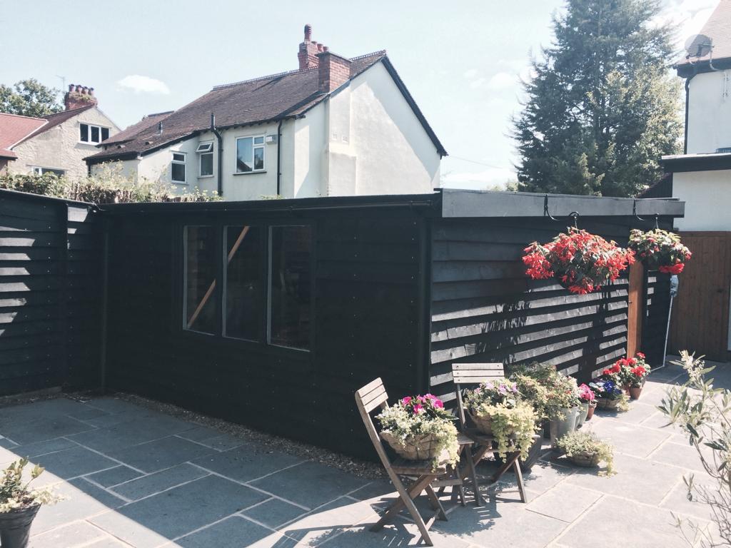 A picture of shed with a new flat roof by Roofers Manchester