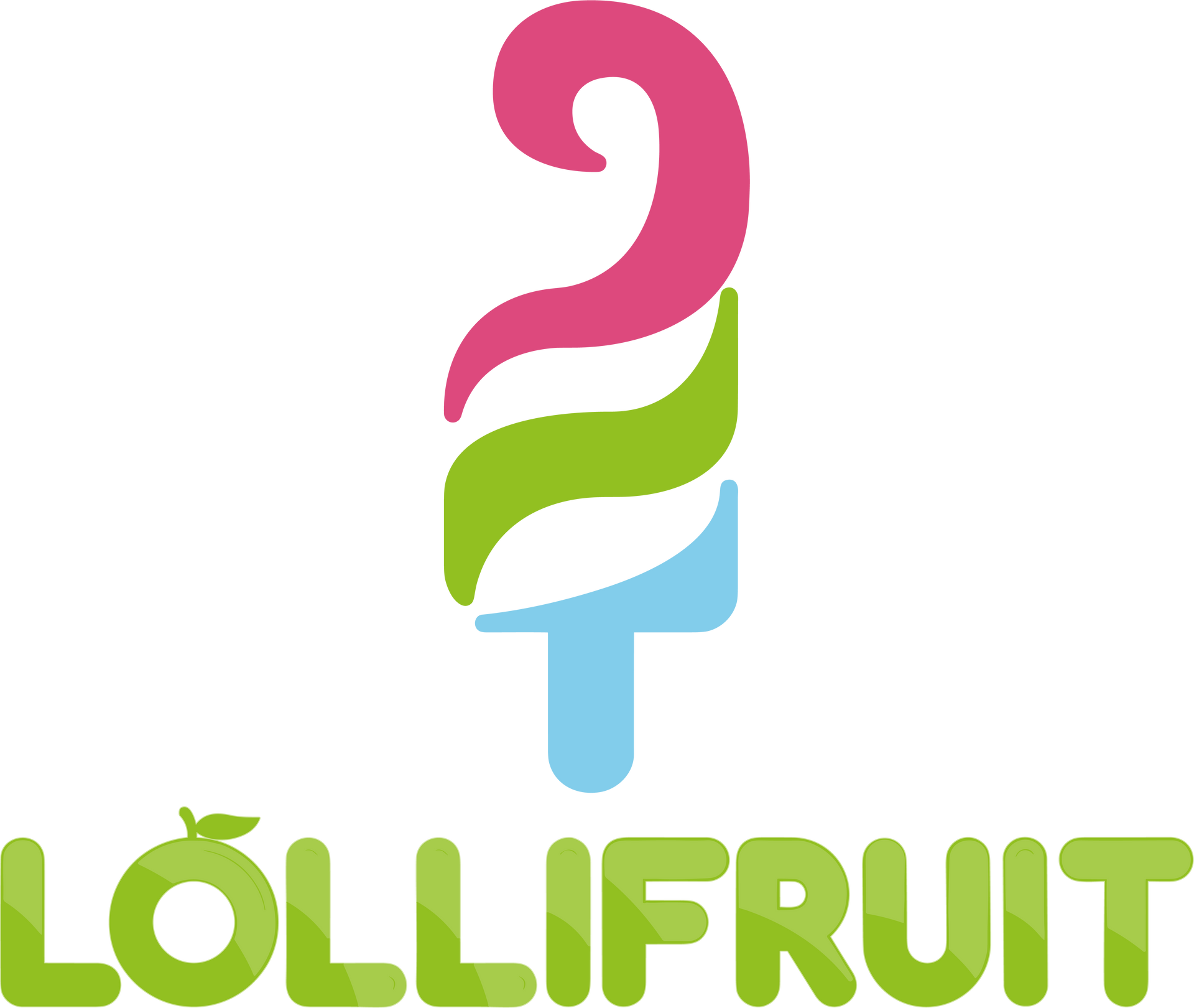 A colorful logo for a company called lollifruit