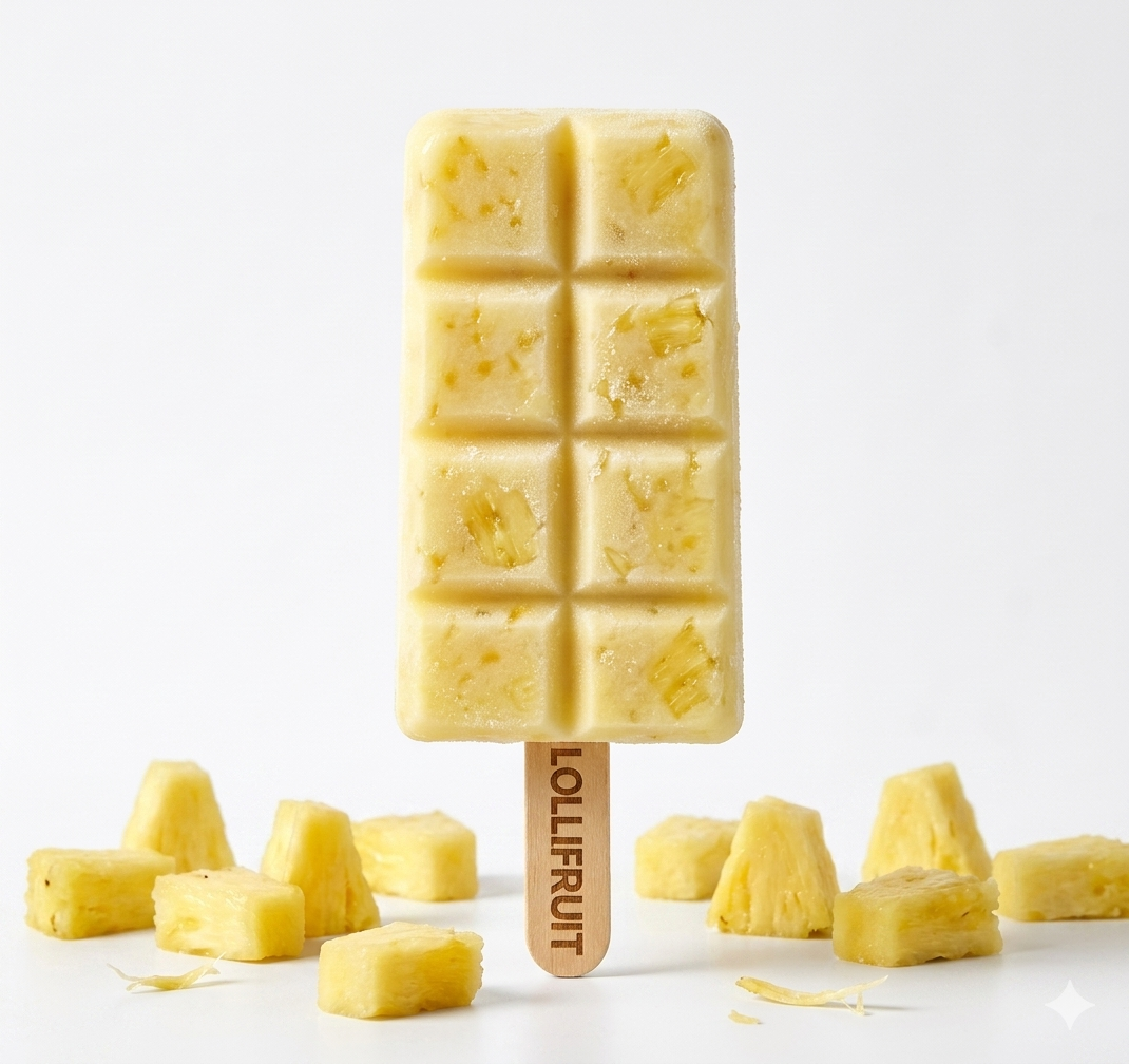 A lollipop that looks like a chocolate bar on a stick.