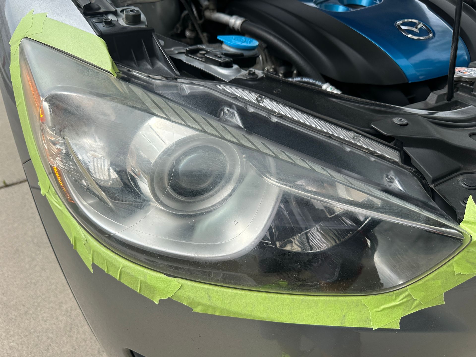 mazda cx5 headlight restoration before pic