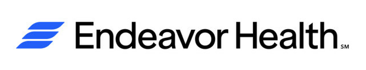The endeavor health logo is blue and black on a white background.