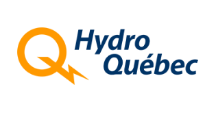 Un logo pour Hydro Québec avec un éclair au milieu