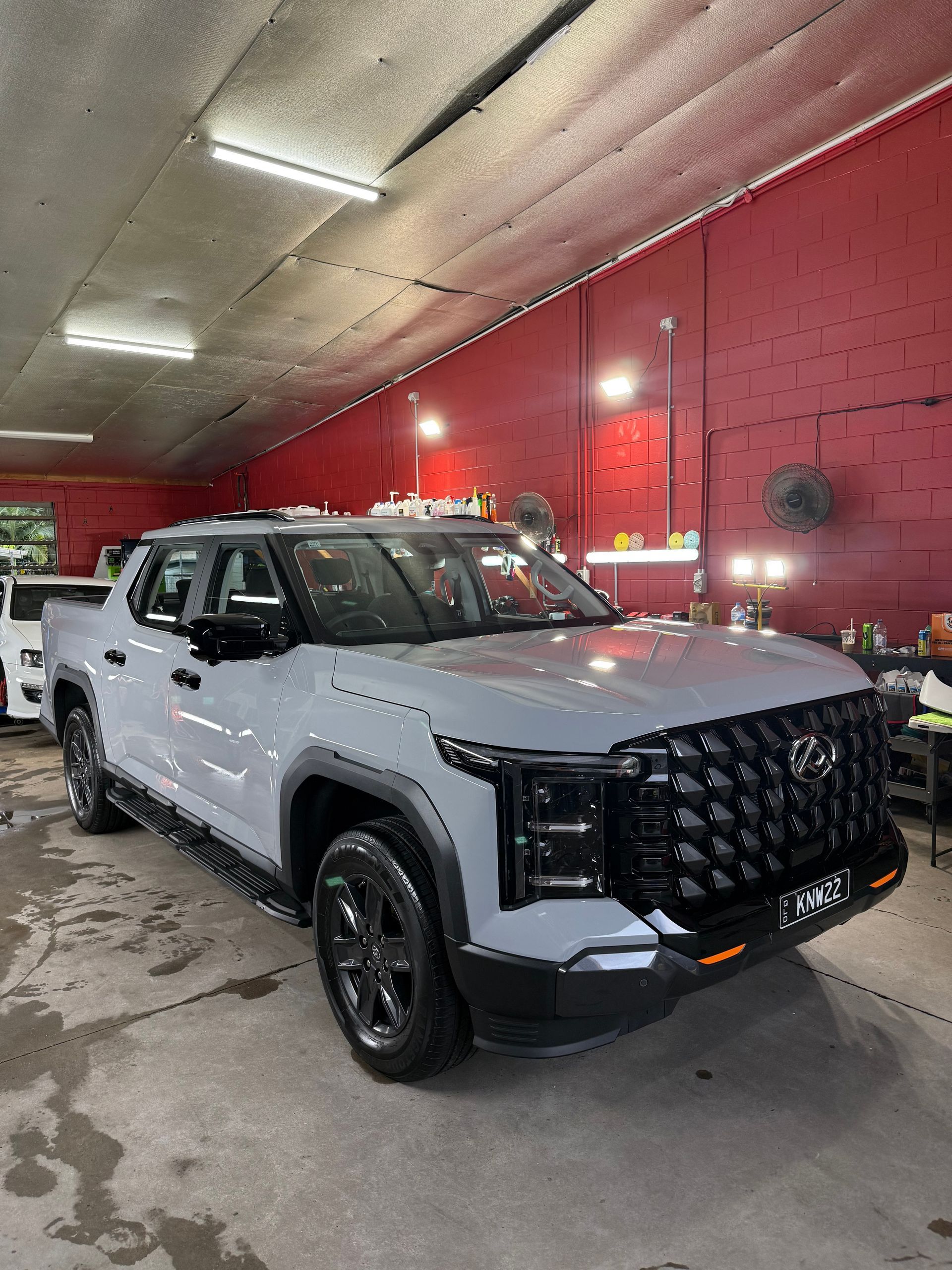Pickup Truck in An Indoor Car Wash Bay — Mobile Club Cars Cairns in Earlville, QLD