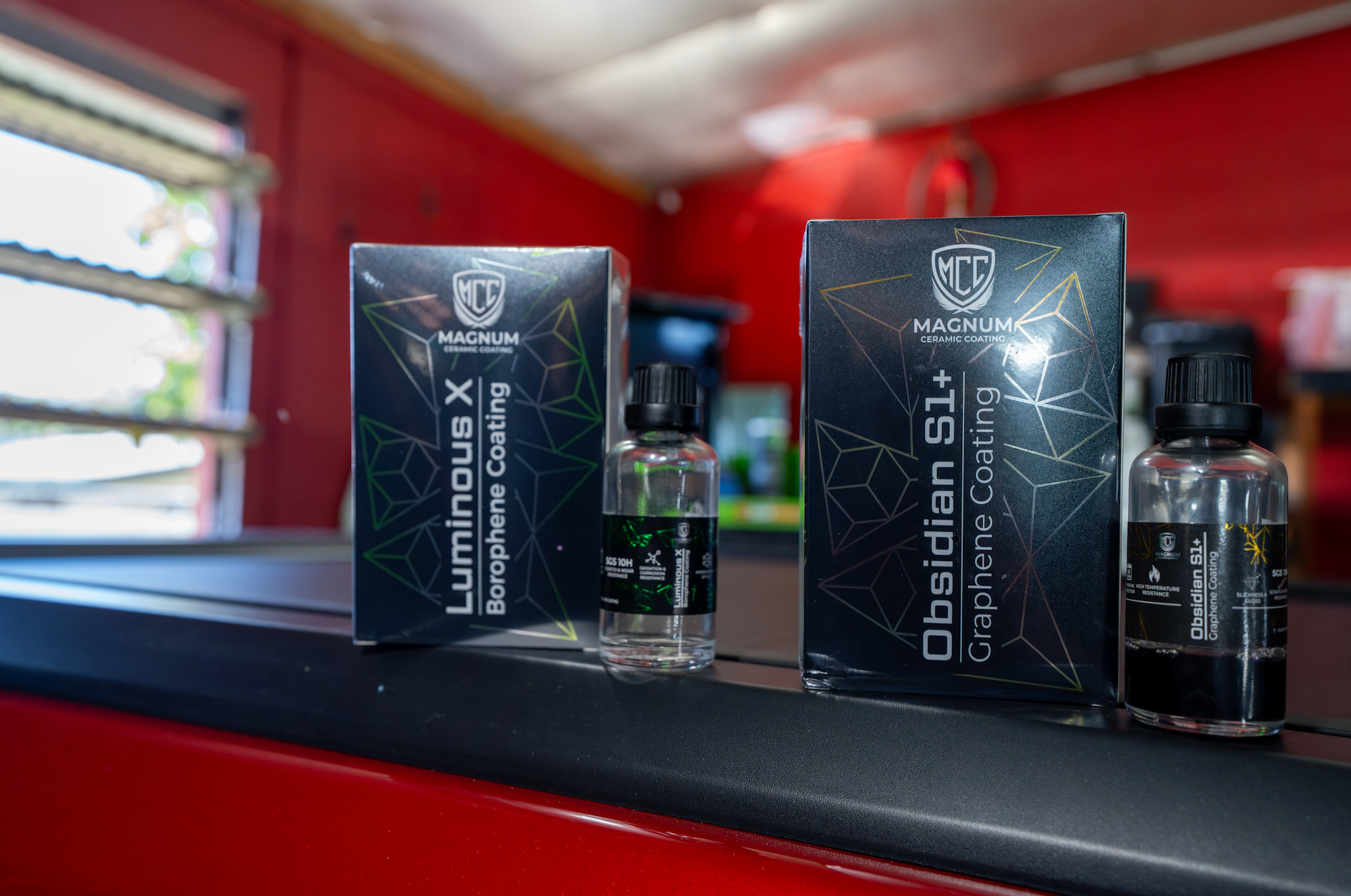 Black Luminous X Ceramic Coating Bottle and Product Box Used for Ceramic Coating — Mobile Club Cars Cairns in Earlville, QLD