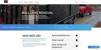 Screenshot of Bulldawg Removal website