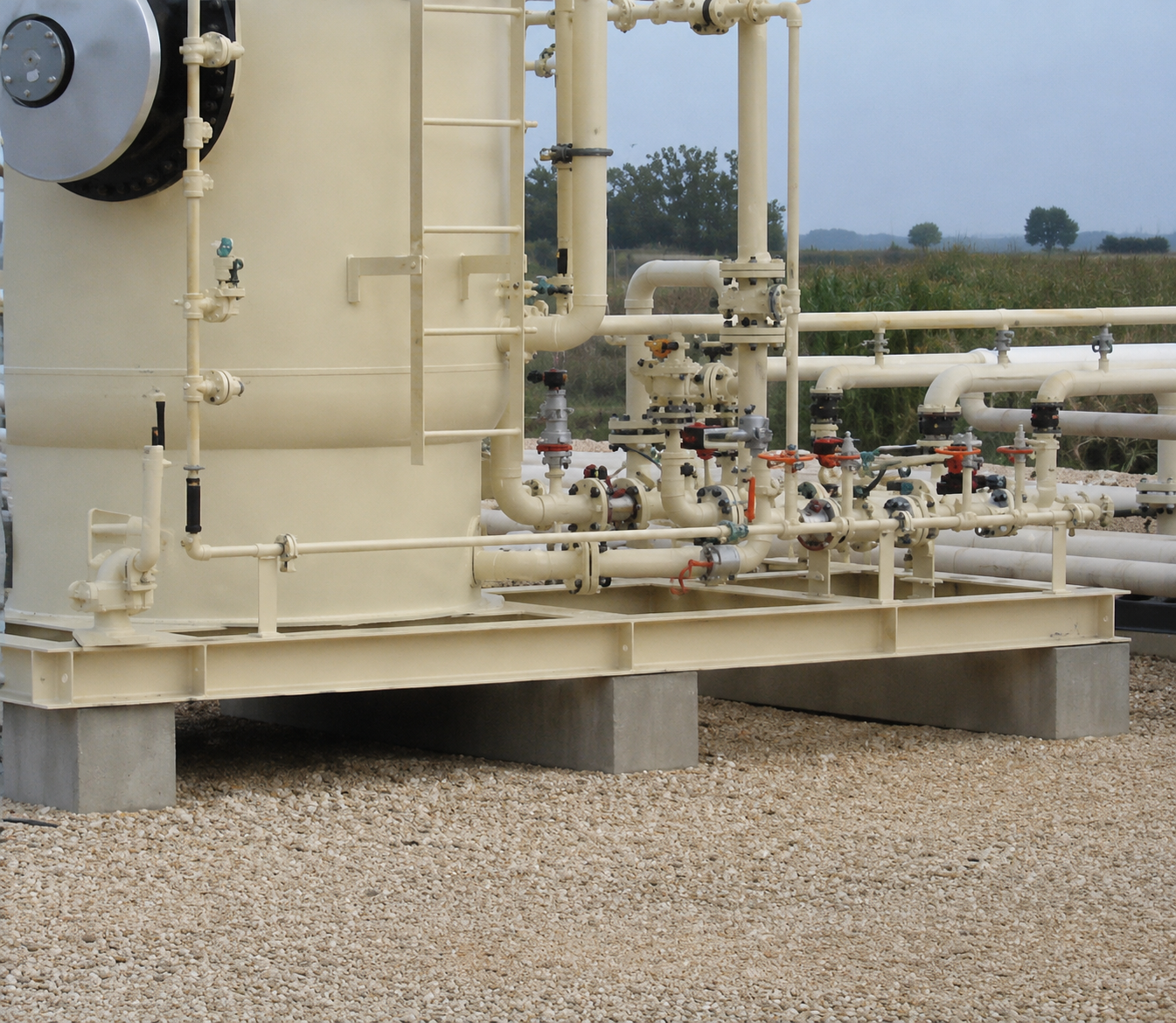 Industrial Machinery on Concrete Sleepers