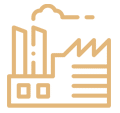 Une icône d’usine avec de la fumée qui en sort.