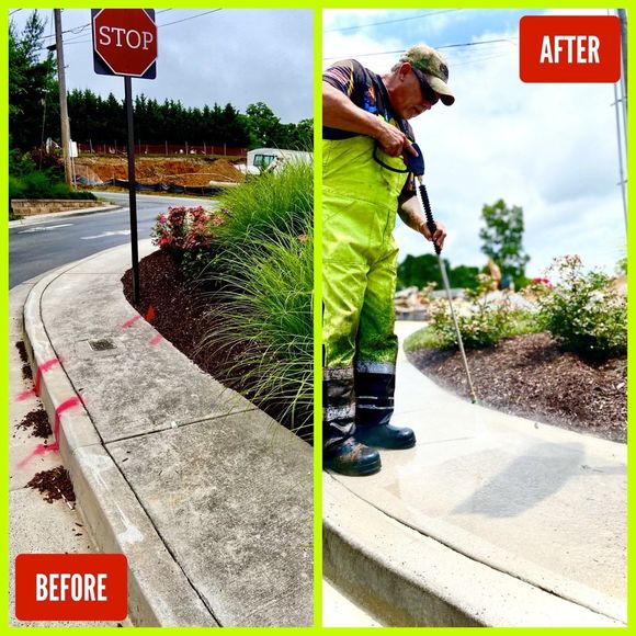 Monster Power Washing Sidewalk Cleaning