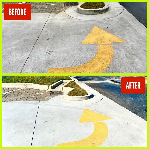 Monster Power Washing Sidewalk Cleaning