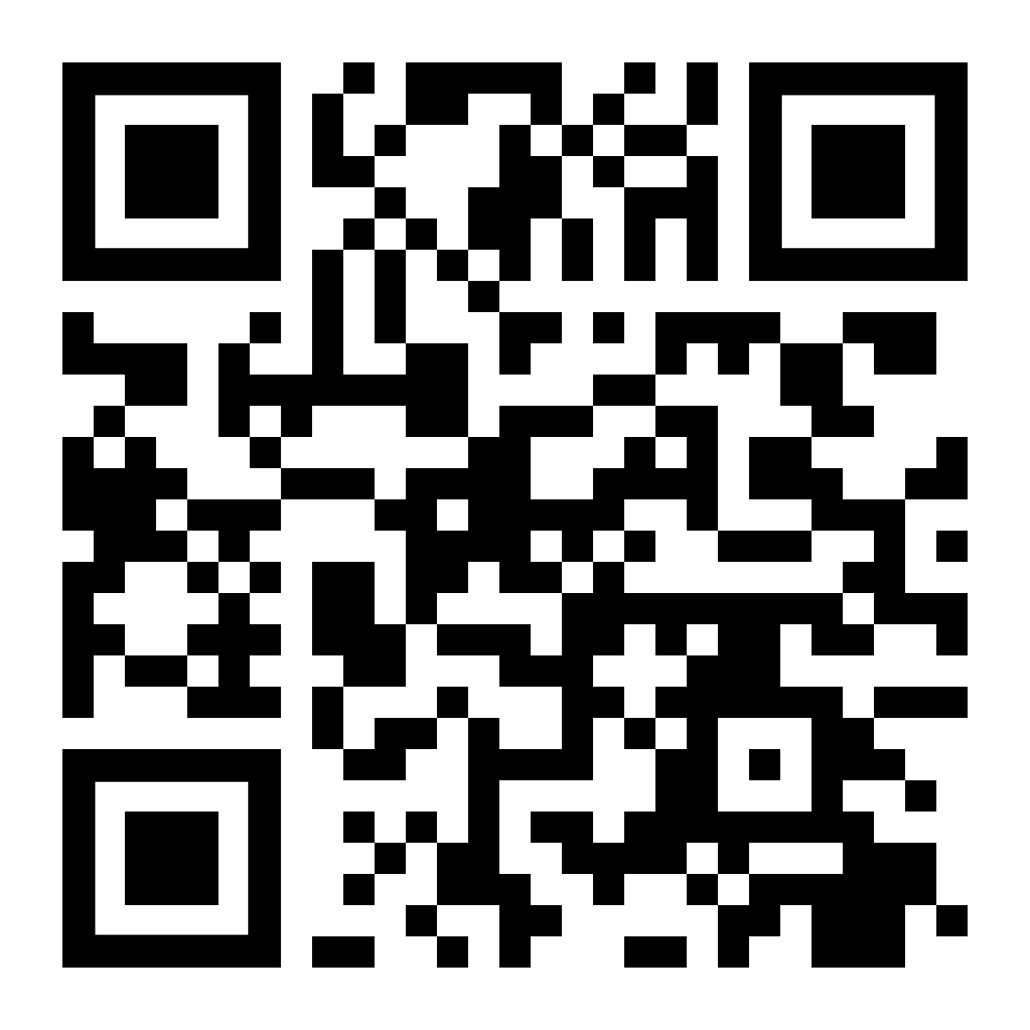 A black and white qr code on a white background.