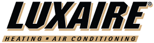 Luxaire heating and air conditioning logo on a white background
