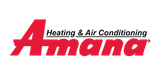 The logo for a company called amana heating and air conditioning