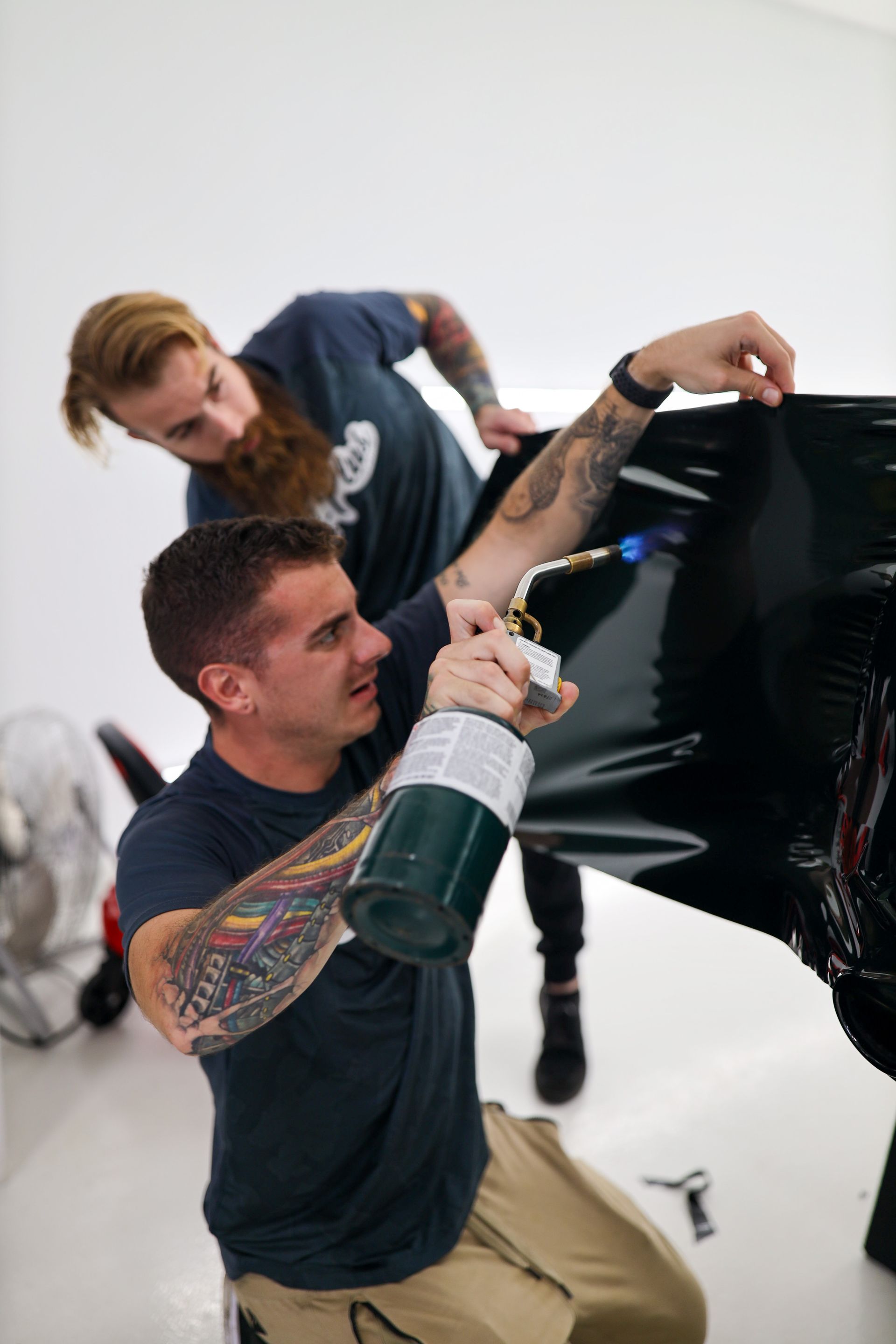 Porsche installation of clear bra