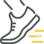 Feet running image