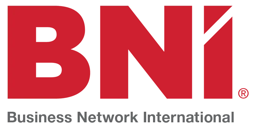 BNI logo in red with “Business Network International” beneath it