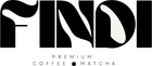 FINI logo with the text “Premium Coffee & Matcha” below in black and white