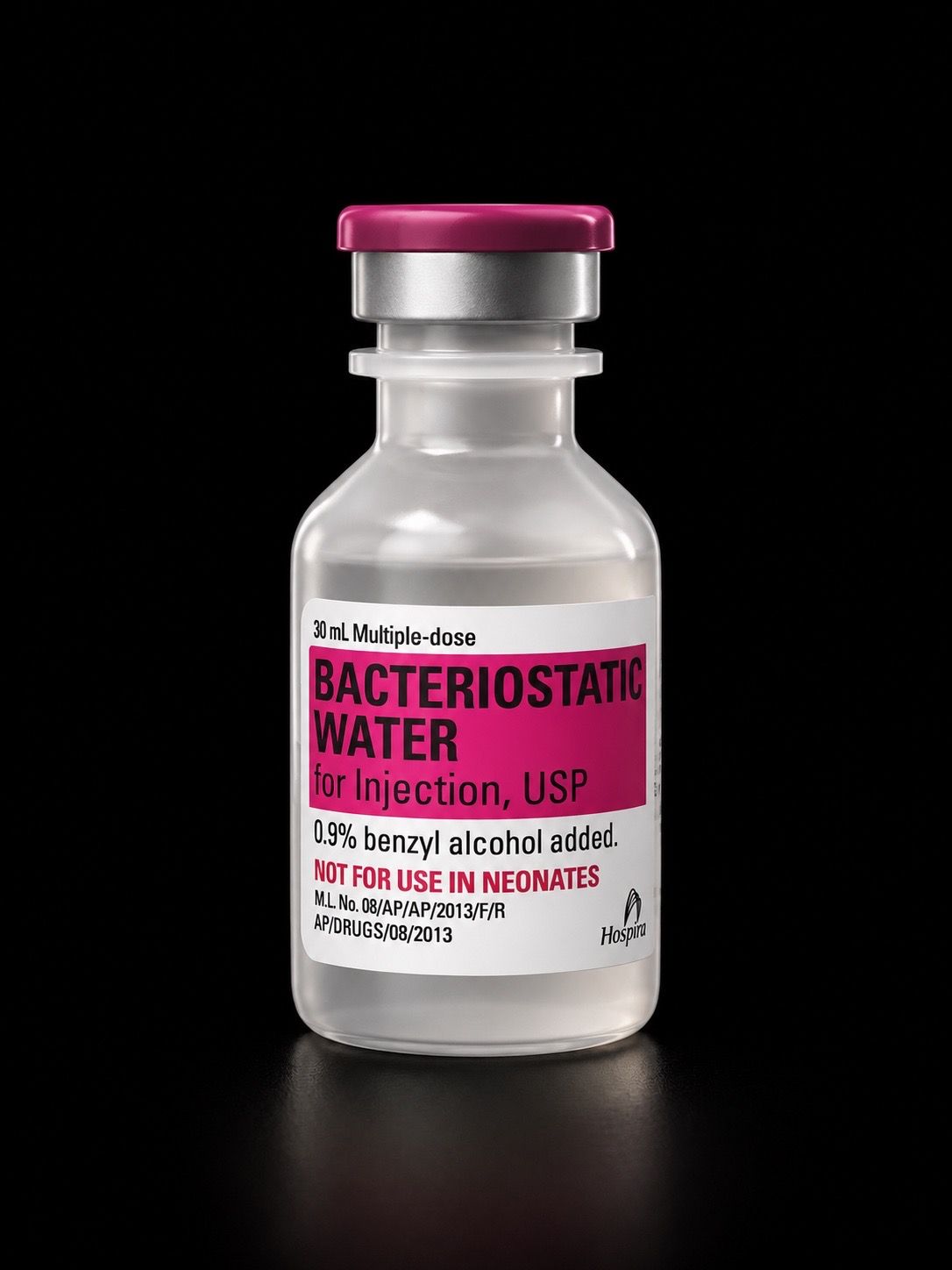 Pfizer Hospira Brand Hospital Grade Bac Water Restock 30mL  Bacteriostatic Water 0.9% Benzyl Alcohol