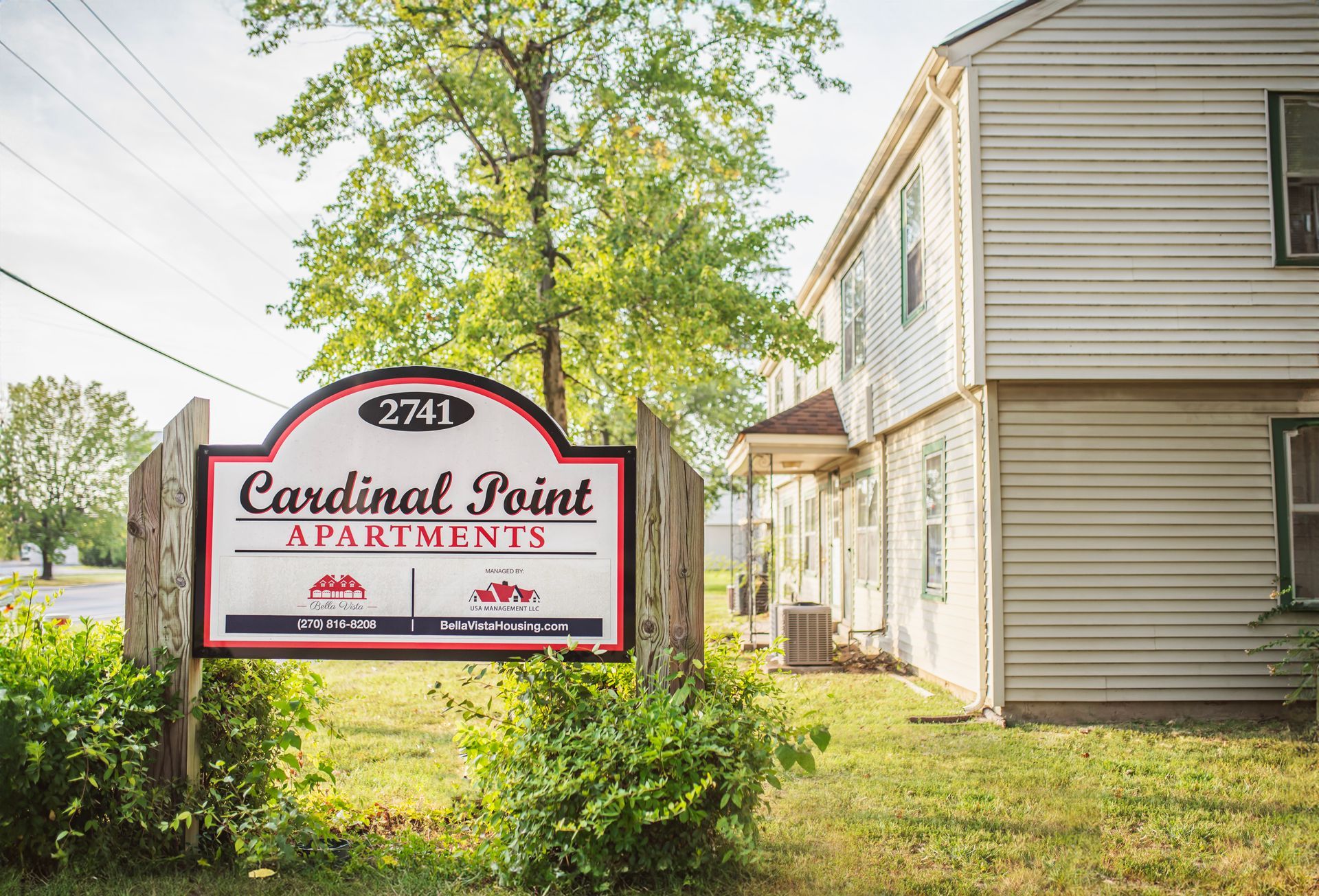 Cardinal point apartment sign