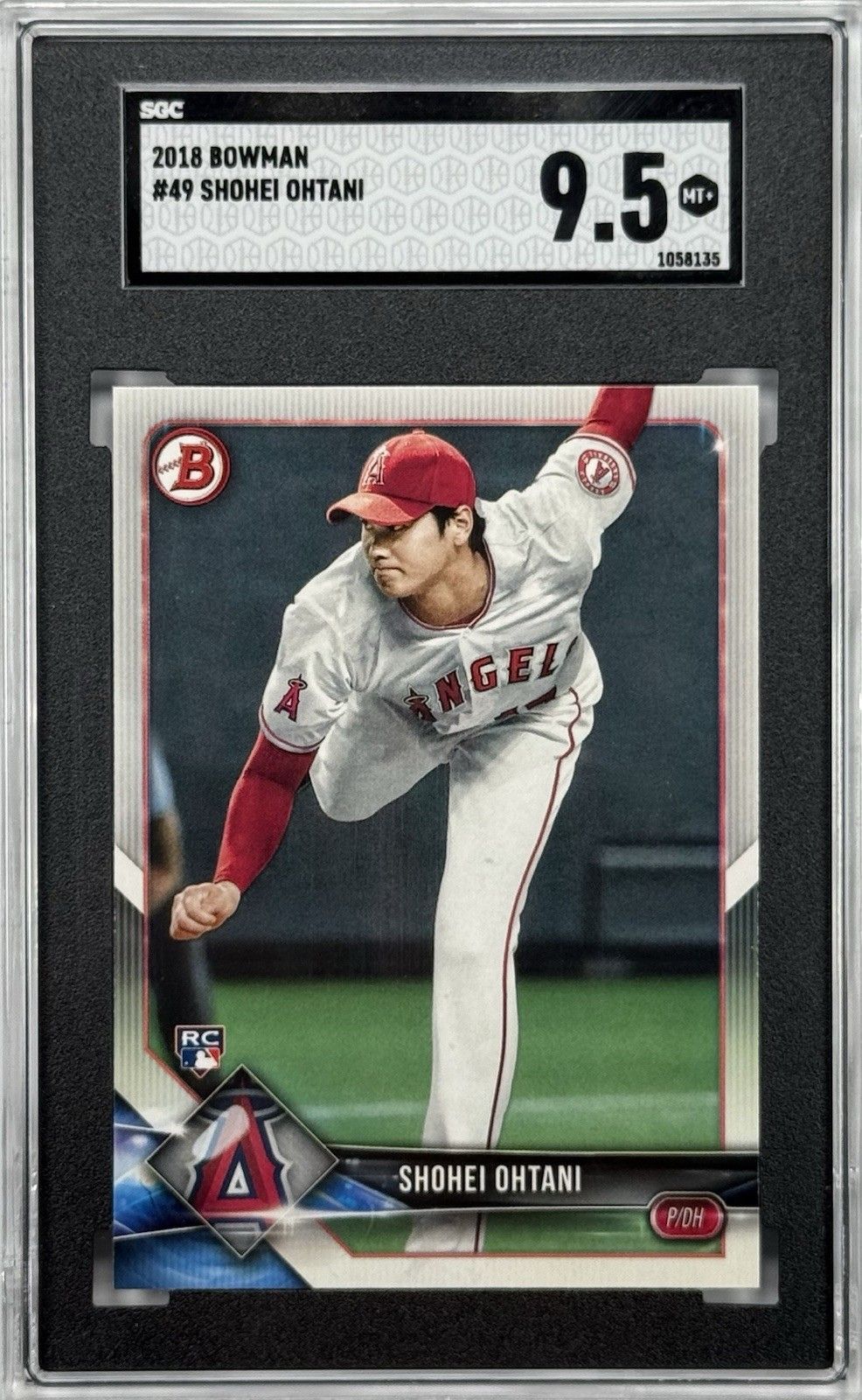 2018 Bowman Shohei Ohtani Rookie RC #49 SGC 9.5 Mint+ Angels
