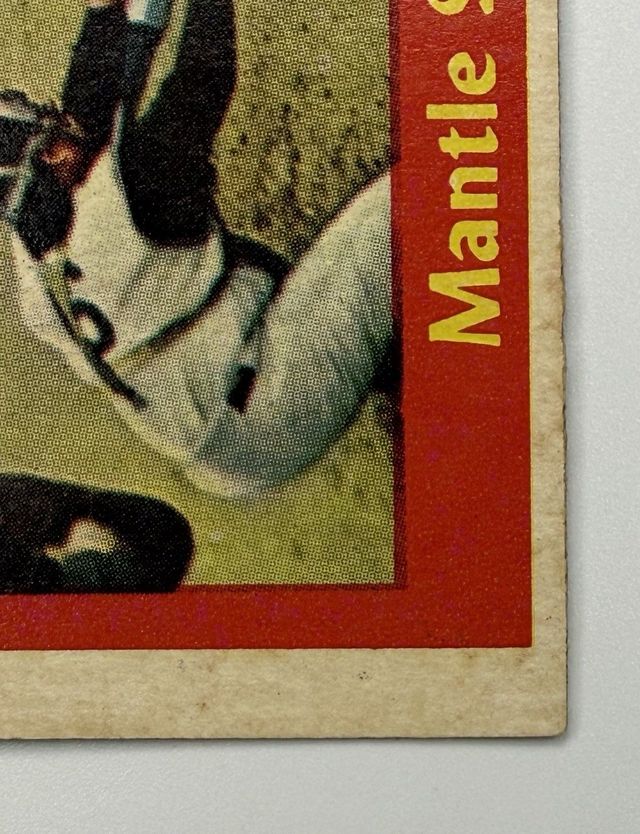 1961 Topps #307 Mickey Mantle World Series Game 2 Yankees HOF