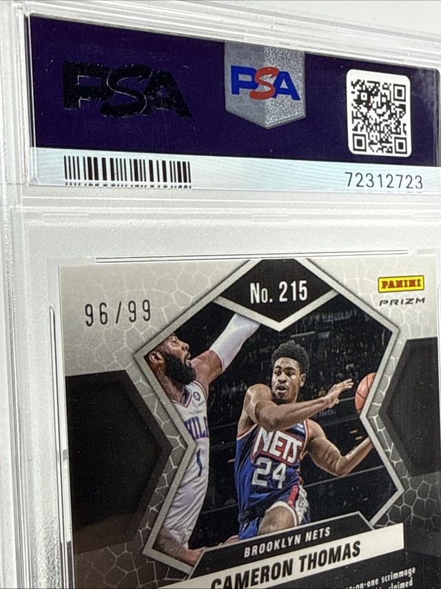 Cameron Thomas 2021 Mosaic Blue Mosaic Rookie RC #215 PSA 10 Nets
