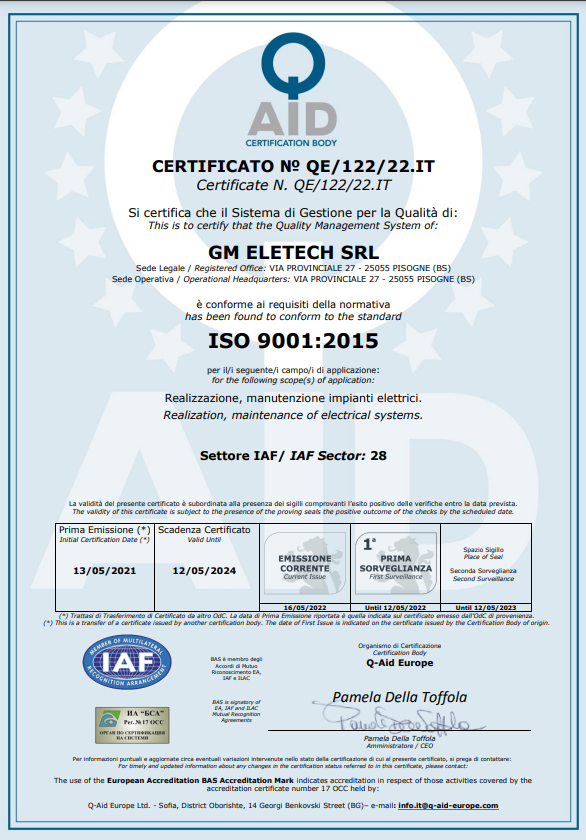 Azienda certificata