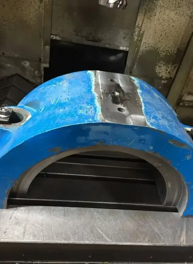 A Blue Object Is Sitting On Top Of A Metal Table — Agriweld Engineering in Dubbo, NSW
