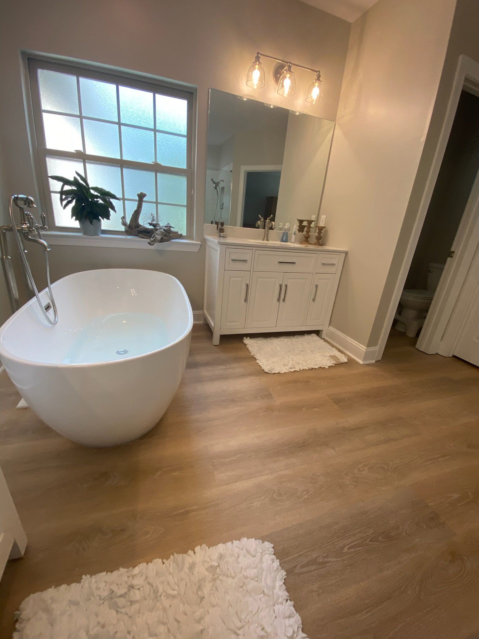 Vinyl Plank Bathroom Flooring — Rincon, GA — Centaur Home Renovations