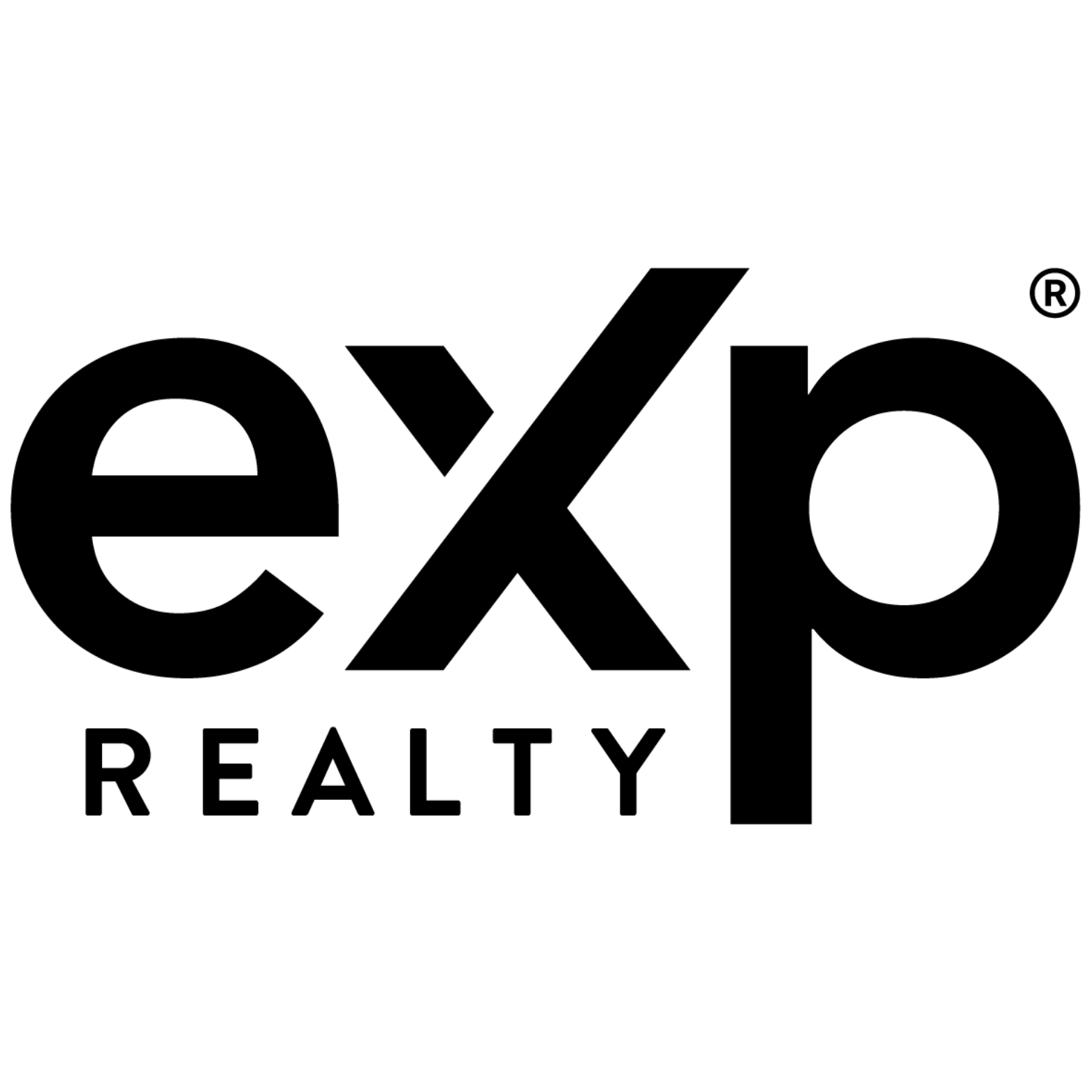 EXp Realty logo in black on a white background