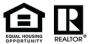 Equal Housing Opportunity and REALTOR logo icons in black and white