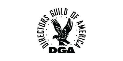 Directors Guild of America logo: black eagle inside a circle with text,